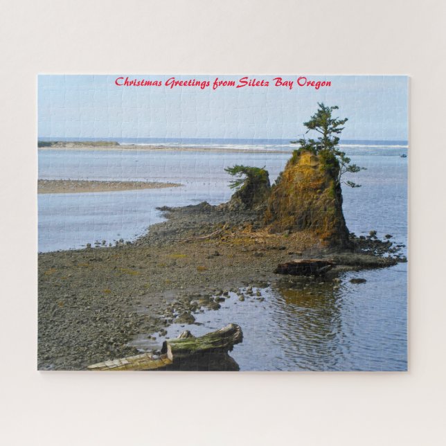 Siletz Bay Oregon. Weihnachtsgrüße (Horizontal)