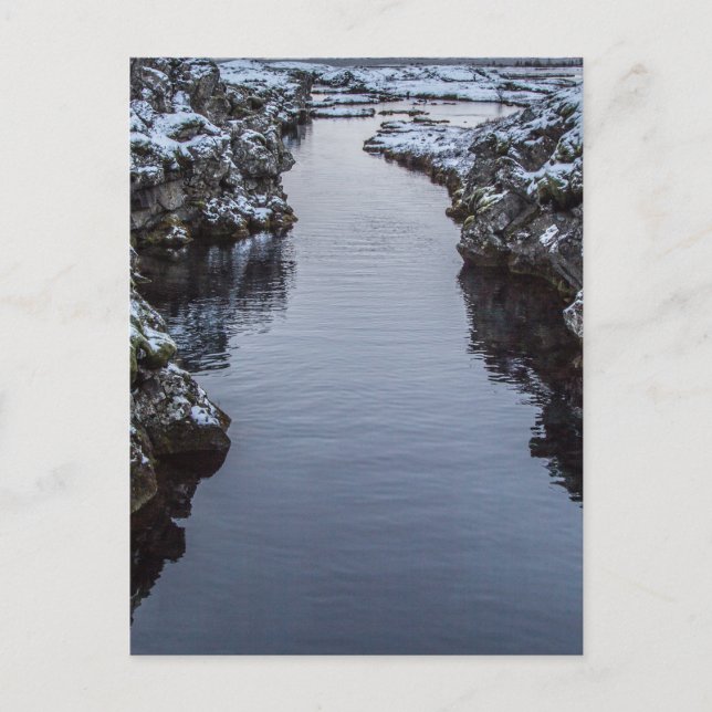 Silfra in Island Postkarte (Vorderseite)