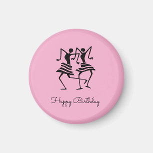Silhouette African Art Celebration Dance Magnet