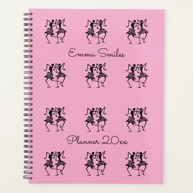 Silhouette African Art Celebration Dance Pink Planer (Vorderseite)