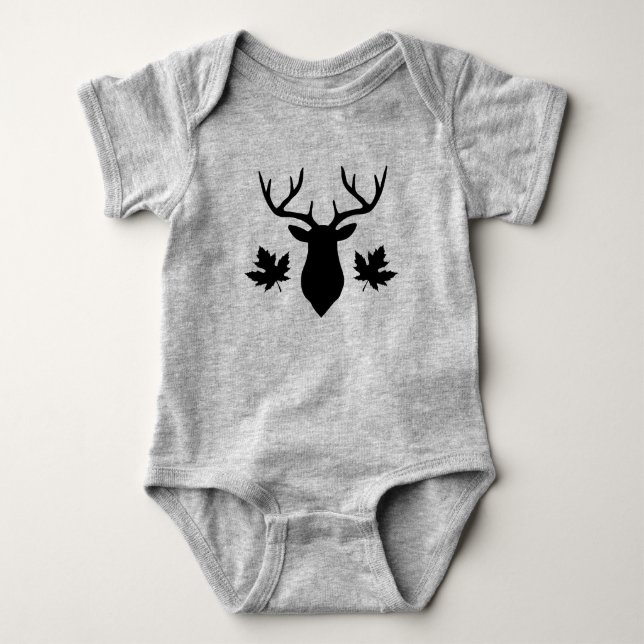Silhouette-Ahornleaf Baby Strampler (Vorderseite)
