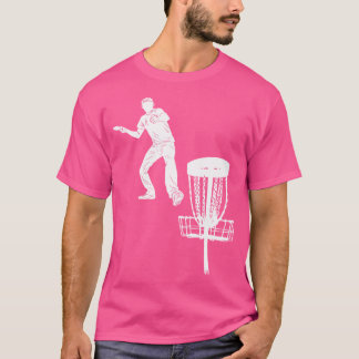 Silhouette Amerikanischer Disc-Golf-Spieler Frolf T-Shirt