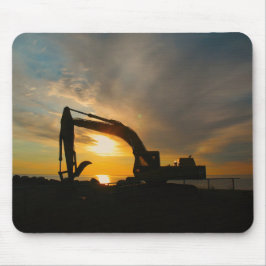 Silhouette an den Wellenbrechern Mousepad