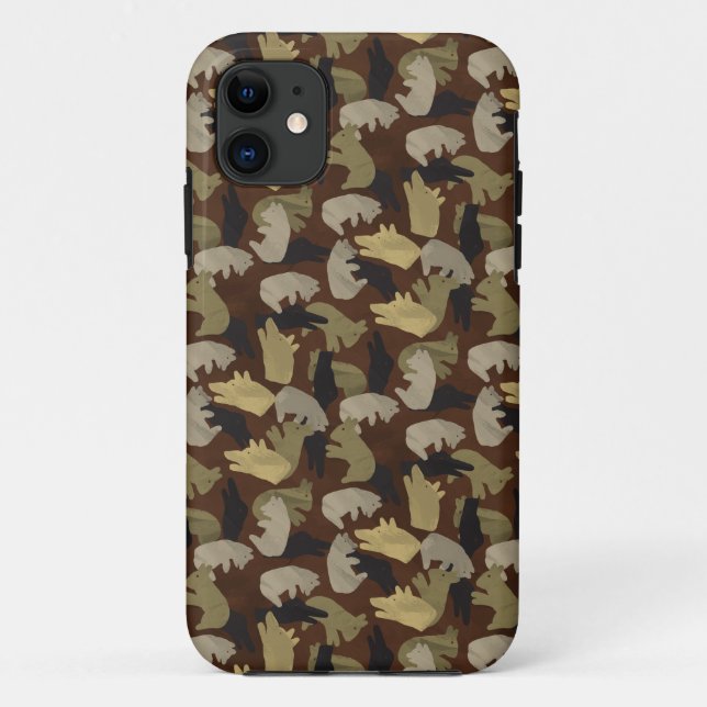 Silhouette Animal Camouflage Brown Case-Mate iPhone Hülle (Rückseite)