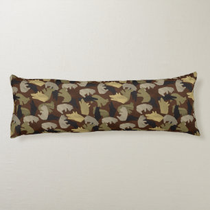 Silhouette Animal Camouflage Brown Seitenschläferkissen