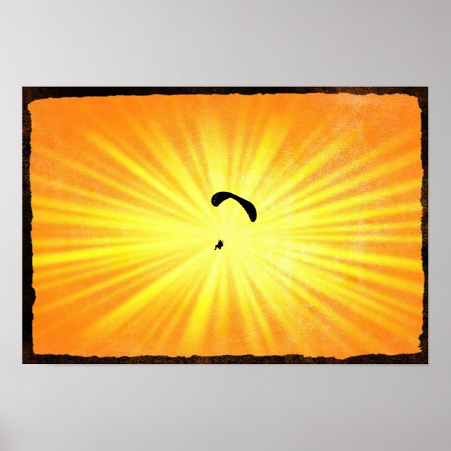 Silhouette Artsy du parapente Impression photograp (Devant)