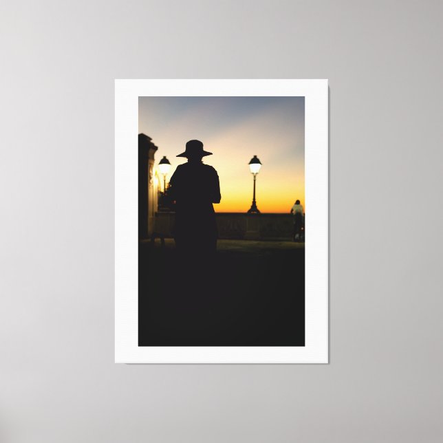 Silhouette at Sunset Leinwanddruck (Vorderseite)