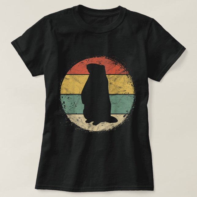 Silhouette auf dem kreisförmigen Boden T-Shirt (Design vorne)