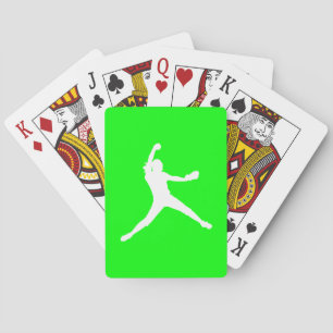Silhouette auf dem Schnellimbiss Grüne Karten spie Spielkarten