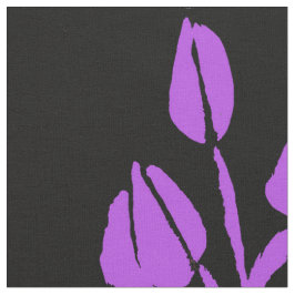 Silhouette aus lila und schwarzer Rose Stoff