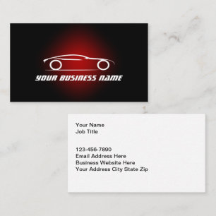 Silhouette Auto-Geschäftskarten-Design Visitenkarte
