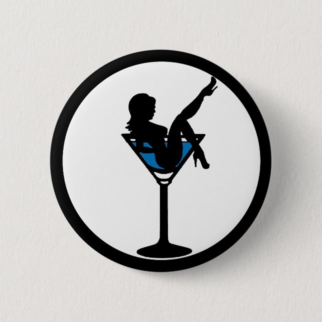 Silhouette-Bachelor-Taste aus Martini Button (Vorderseite)