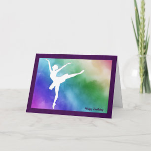 Silhouette Ballerina Cutout Geburtstagkarte Karte