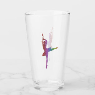 Silhouette Ballerina Glas Elegantes Ballett