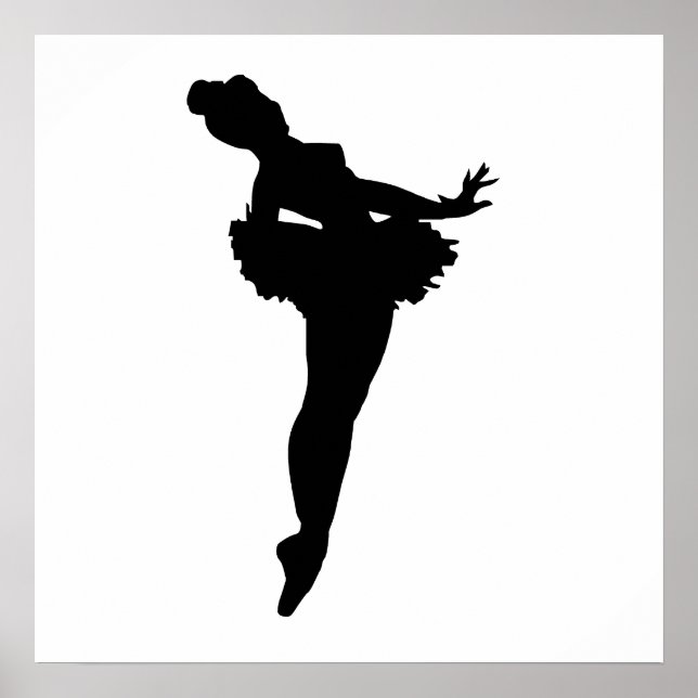Silhouette Ballerina Poster (Vorne)