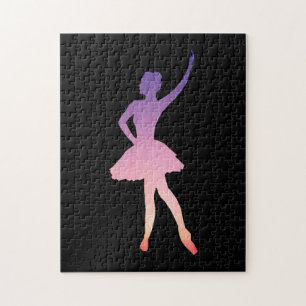 Silhouette Ballerina rosa lila