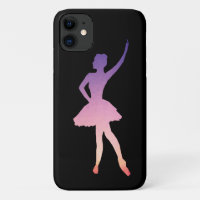 Silhouette Ballerina rosa lila
