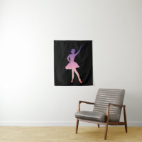 Silhouette Ballerina rosa lila