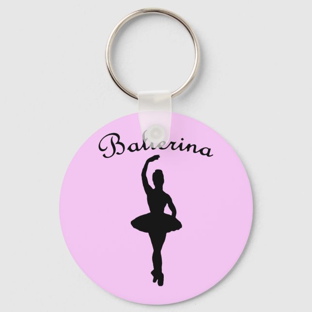 Silhouette Ballerina Schlüsselanhänger (Vorderseite)