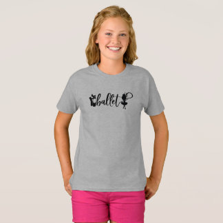 Silhouette Ballet Dancer Slippers T-Shirt
