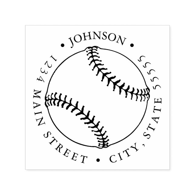 Silhouette-Baseball-Rückgabezeichen Permastempel (Design)
