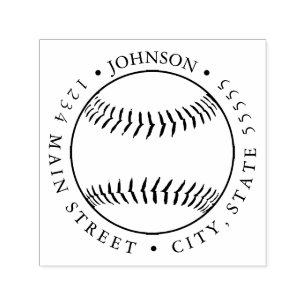 Silhouette-Baseball-Rückgabezeichen Permastempel