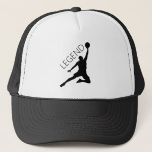 Silhouette Basketball Player Hat Truckerkappe