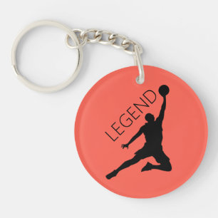 Silhouette Basketball Player Schlüsselanhänger