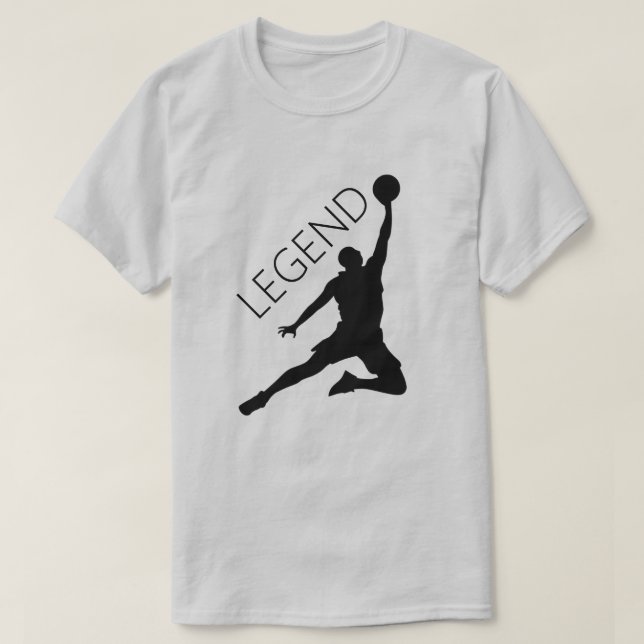 Silhouette Basketball Player T-Shirt (Design vorne)
