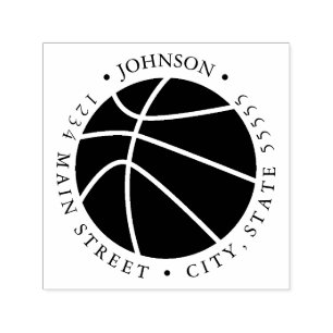 Silhouette Basketball Rückgabezeichen Permastempel