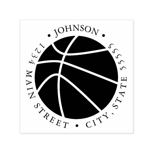 Silhouette Basketball Rückgabezeichen Permastempel (Design)