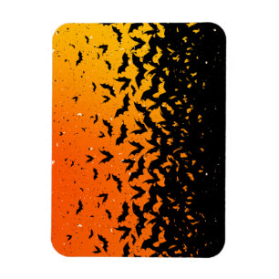 Silhouette Bats Vampire Dracula Halloween Muster Magnet