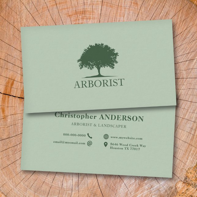 Silhouette Baum - Arborist Visitenkarte (Tree Silhouette - Arborist Business Card)