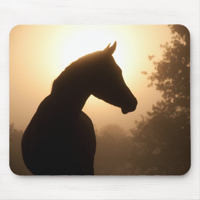 Silhouette bei Morgengrauen Mousepad (Vorne)