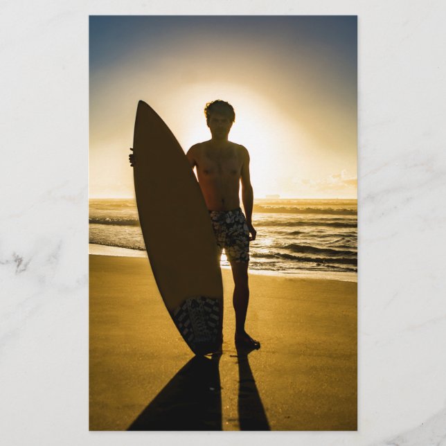 Silhouette bei Sonnenaufgang Briefpapier (Vorderseite)