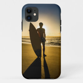 Silhouette bei Sonnenaufgang iPhone 11 Hülle