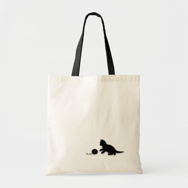 Silhouette-Beutel für Kitten und Garne Tragetasche (Vorne)