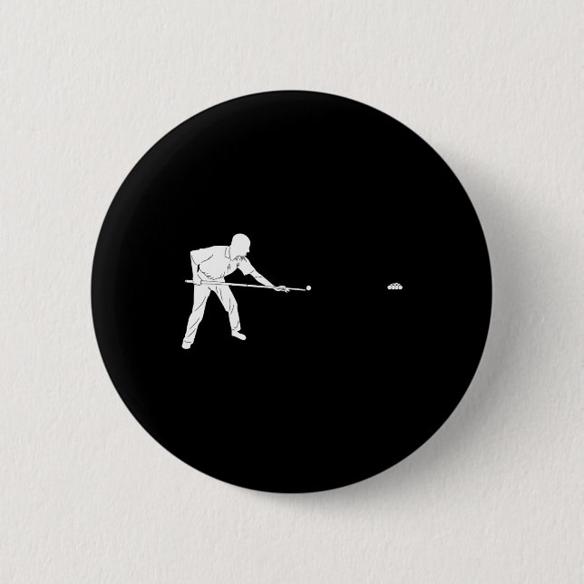 Silhouette Billard 8 Acht Ll Snooker Pool Playa Button (Vorderseite)