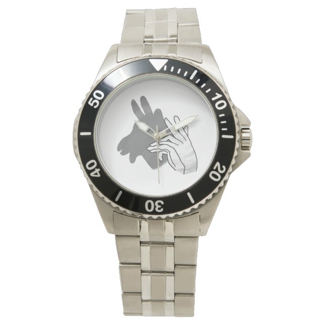 Silhouette Billy Goat Gray Armbanduhr (Vorderseite)
