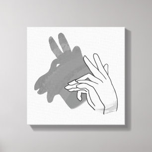 Silhouette Billy Goat Gray Leinwanddruck