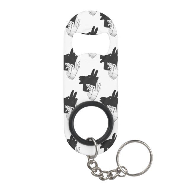 Silhouette Billy Goat Gray Mini Flaschenöffner (Rückseite)