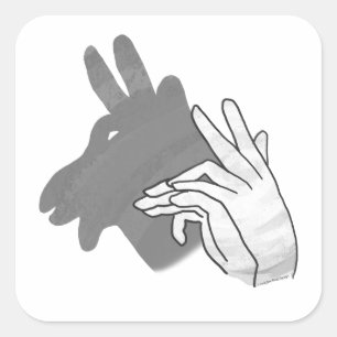Silhouette Billy Goat Gray Quadratischer Aufkleber