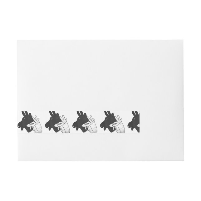 Silhouette Billy Goat Gray Rundum-Adressaufkleber (Vorderseite)