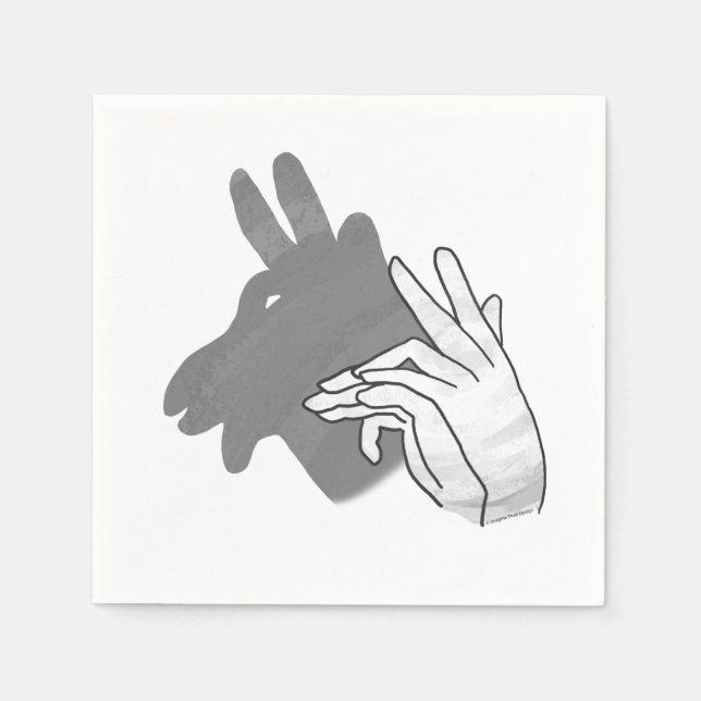 Silhouette Billy Goat Gray Serviette (Vorderseite)