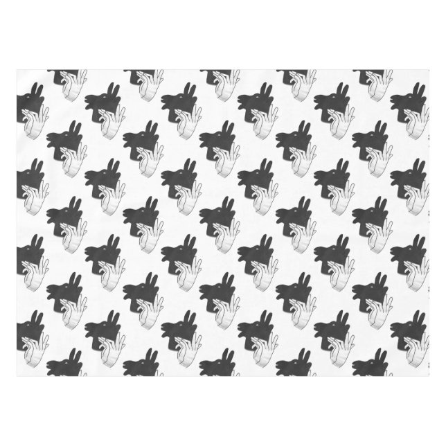 Silhouette Billy Goat Gray Tischdecke (Vorderseite (Horizontal))
