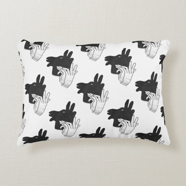 Silhouette Billy Goat Gray Zierkissen (Vorderseite)