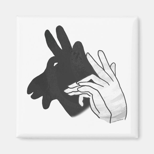 Silhouette Billy Goat Magnet (Vorne)