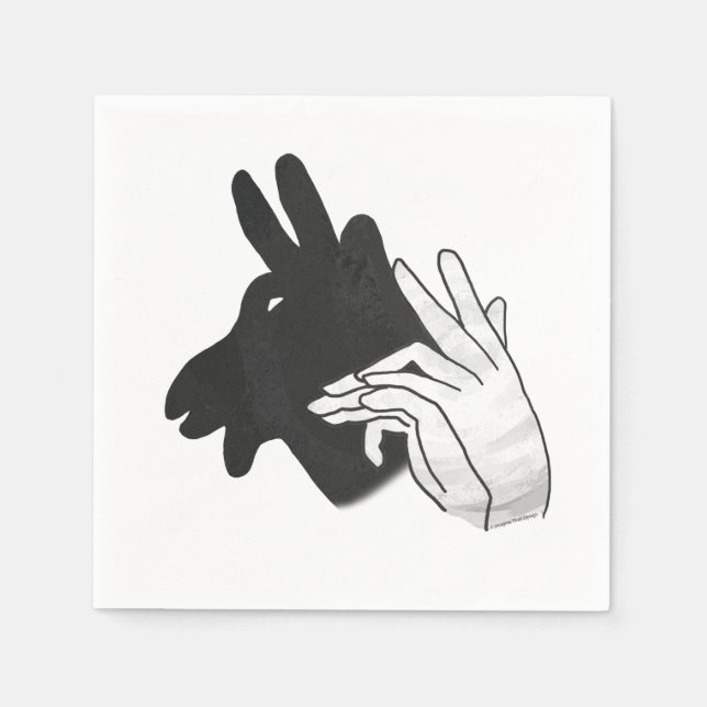 Silhouette Billy Goat Serviette (Vorderseite)
