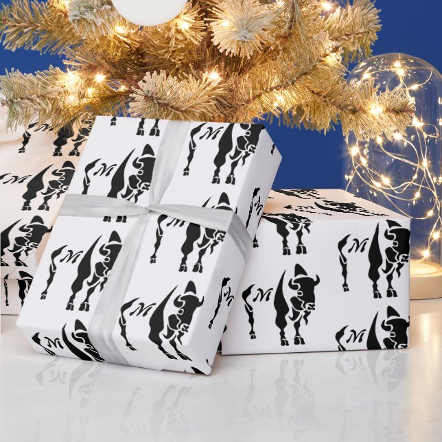 Silhouette Black Buffalo Geschenkpapier (Feiertage)