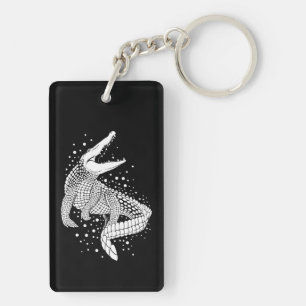 Silhouette blanche d'animal - Crocodile